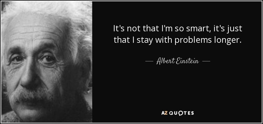 نقل قول انیشتین حل مسئله