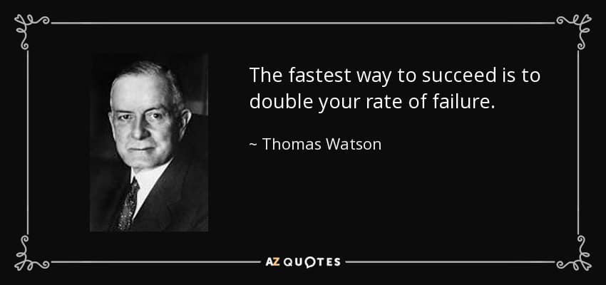 نقل قول توماس واتسون درباره شکست استارتاپ